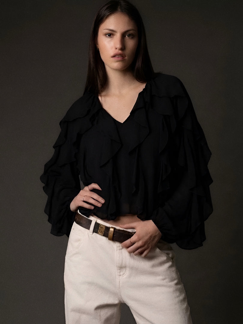 Bohemian Ruffle Blouse