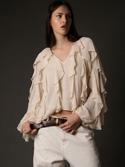 Bohemian Ruffle Blouse